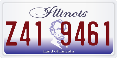 IL license plate Z419461
