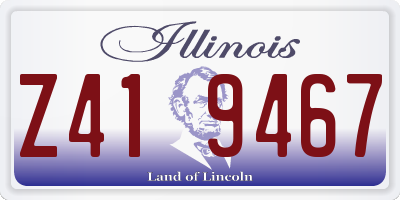 IL license plate Z419467