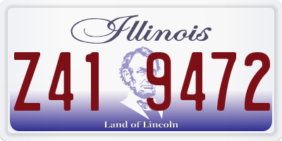 IL license plate Z419472