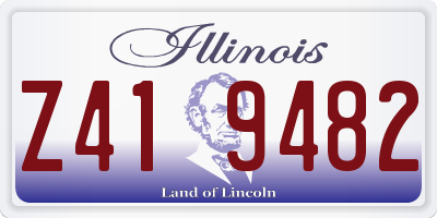 IL license plate Z419482