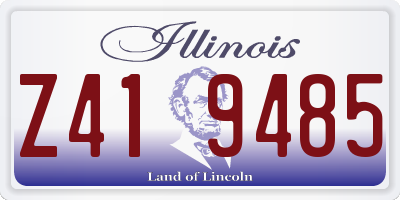 IL license plate Z419485