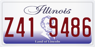 IL license plate Z419486