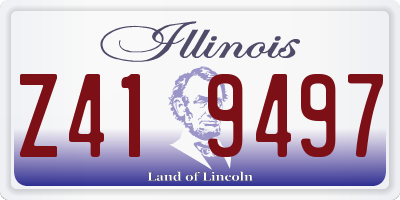IL license plate Z419497