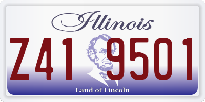 IL license plate Z419501