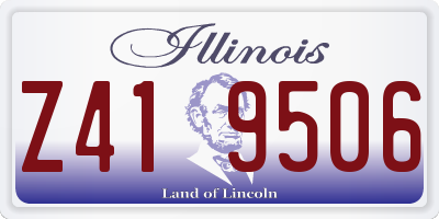 IL license plate Z419506