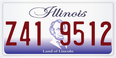 IL license plate Z419512