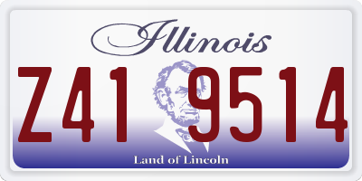 IL license plate Z419514