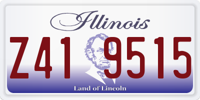 IL license plate Z419515
