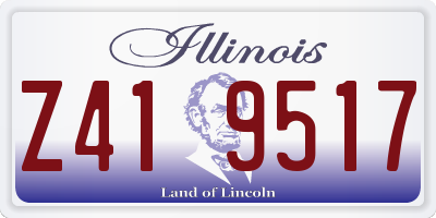 IL license plate Z419517