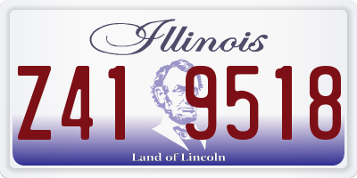 IL license plate Z419518