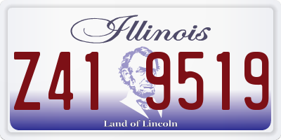IL license plate Z419519