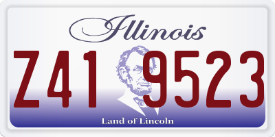 IL license plate Z419523