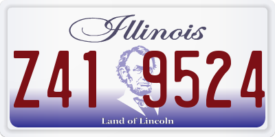 IL license plate Z419524