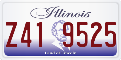 IL license plate Z419525