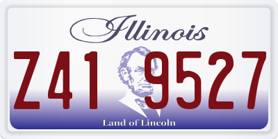 IL license plate Z419527