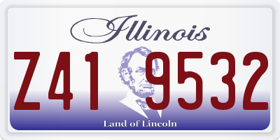 IL license plate Z419532