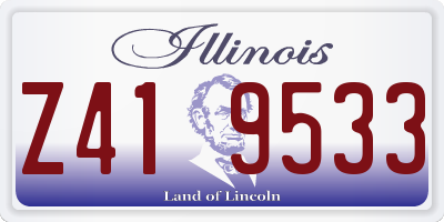 IL license plate Z419533