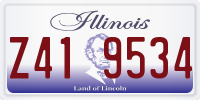 IL license plate Z419534