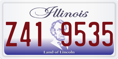 IL license plate Z419535