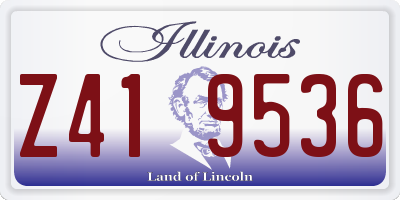 IL license plate Z419536