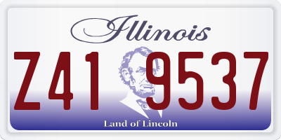 IL license plate Z419537