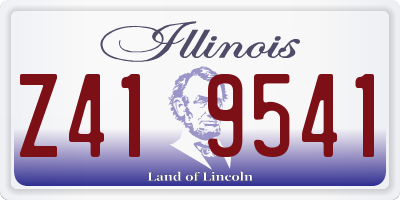 IL license plate Z419541