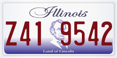 IL license plate Z419542