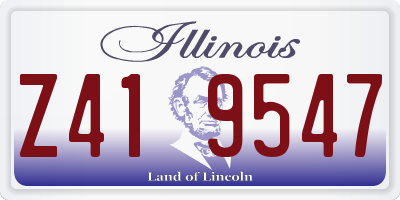 IL license plate Z419547