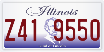 IL license plate Z419550