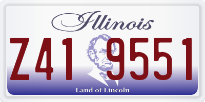 IL license plate Z419551