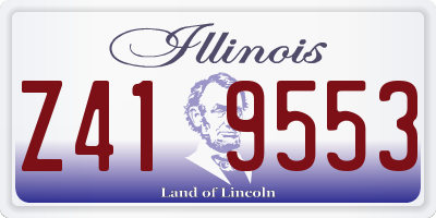 IL license plate Z419553
