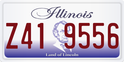 IL license plate Z419556