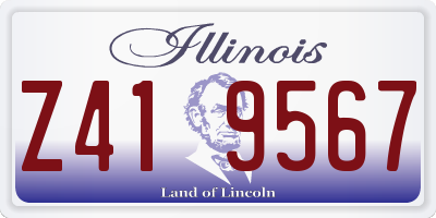 IL license plate Z419567