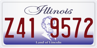 IL license plate Z419572