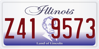 IL license plate Z419573