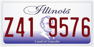 IL license plate Z419576