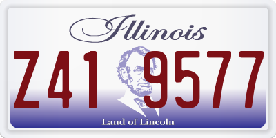 IL license plate Z419577