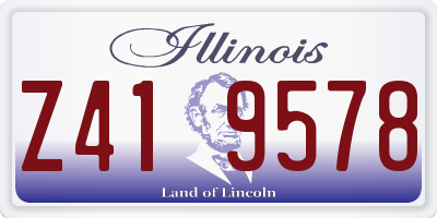 IL license plate Z419578