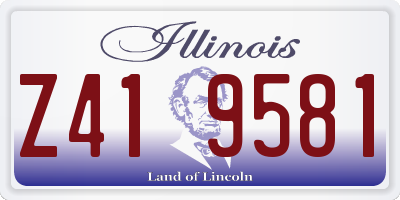 IL license plate Z419581