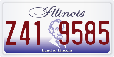 IL license plate Z419585