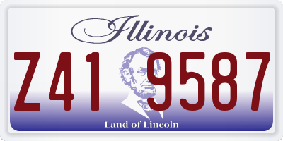 IL license plate Z419587