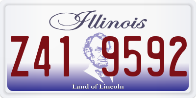 IL license plate Z419592