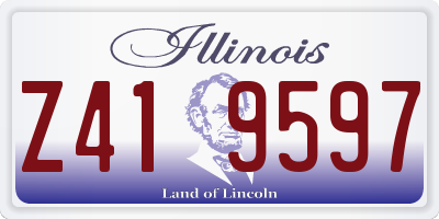 IL license plate Z419597