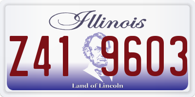 IL license plate Z419603