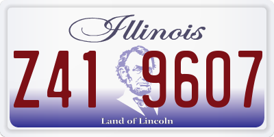IL license plate Z419607
