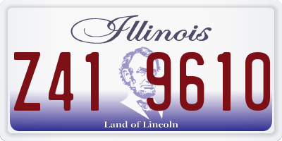IL license plate Z419610