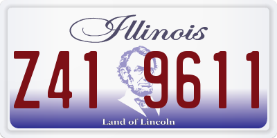 IL license plate Z419611