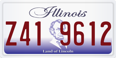 IL license plate Z419612