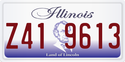 IL license plate Z419613
