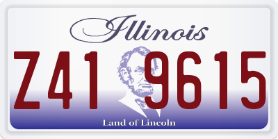 IL license plate Z419615